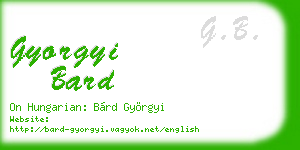 gyorgyi bard business card