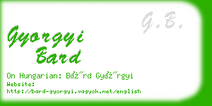 gyorgyi bard business card